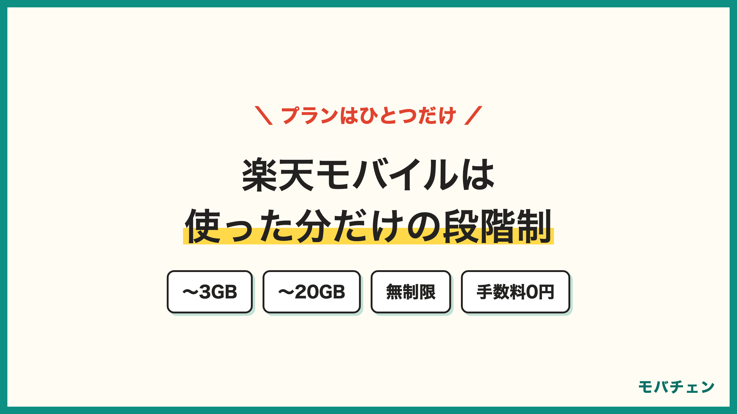 楽天モバイルの料金プラン 段階制 データ無制限 契約事務手数料0円