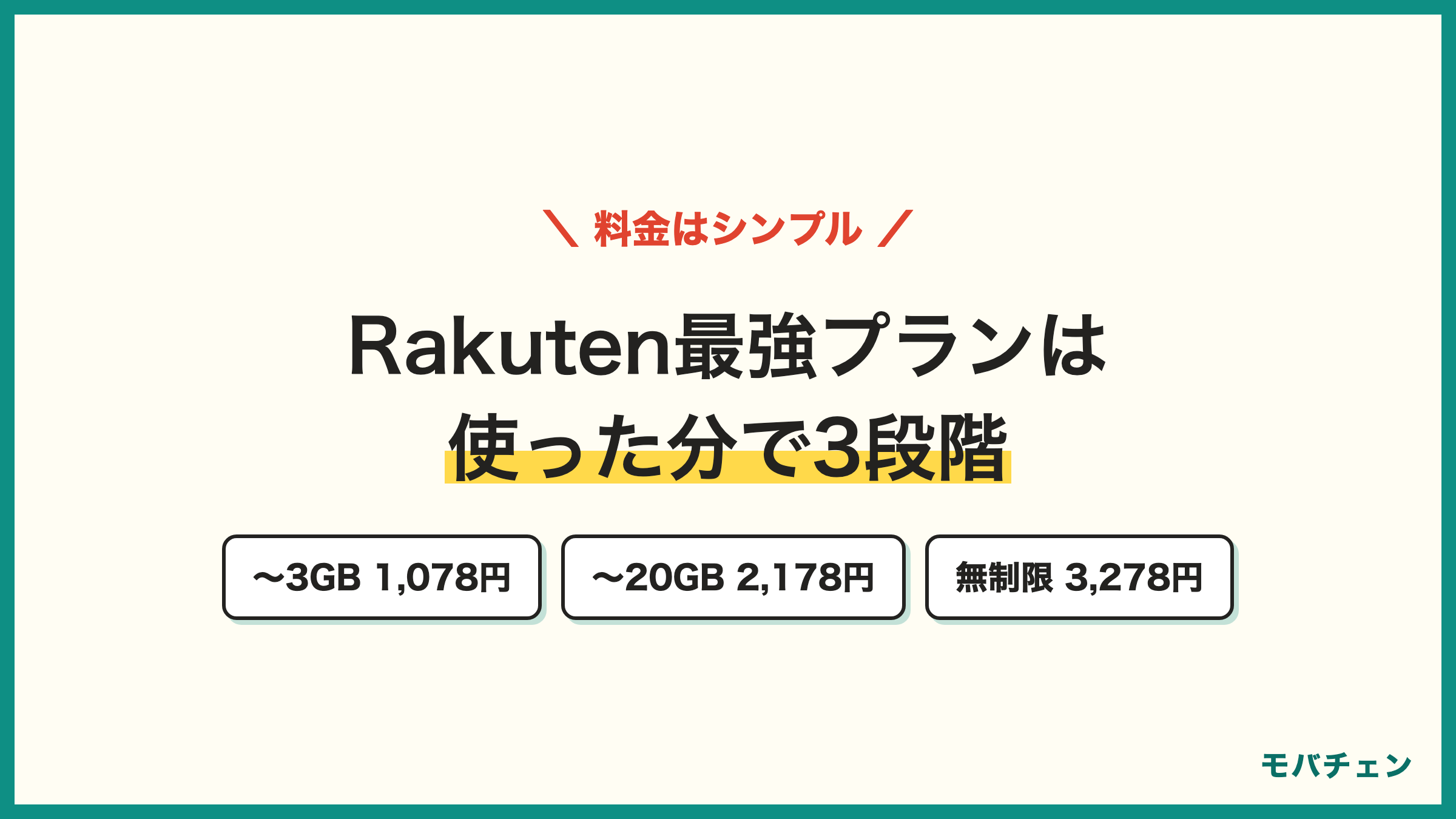 楽天モバイルの料金プラン Rakuten最強プラン 3段階 データ無制限でも月3278円