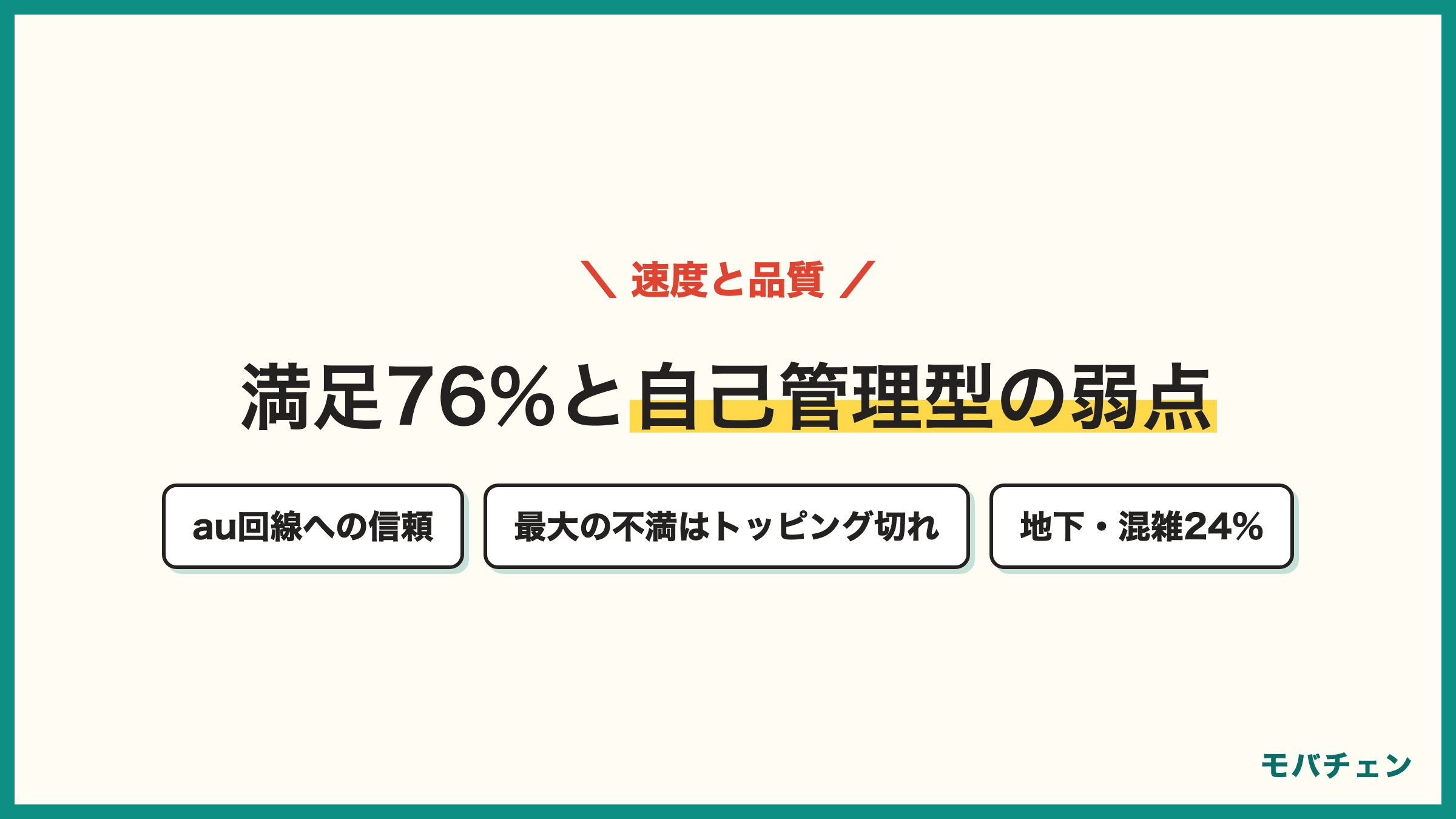 povoの通信品質 満足側76% au回線で安定 速度の不便はトッピングが切れて低速128kbpsになったときが33%で最多クラス 地下24% 混雑時24%