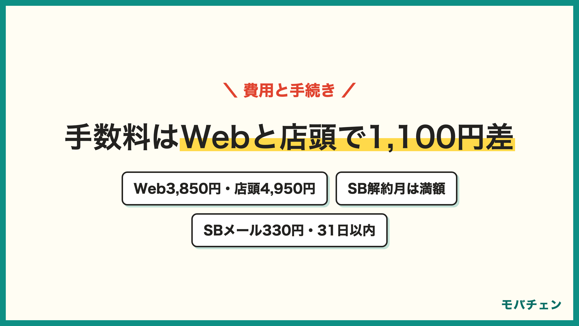 auの契約事務手数料 Web3850円 店頭4950円 ソフトバンクの解約月は満額 SBメール持ち運び330円